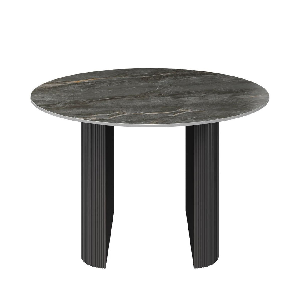 Oakwood Regalia Round Gloss Ceramic Dining Table Set