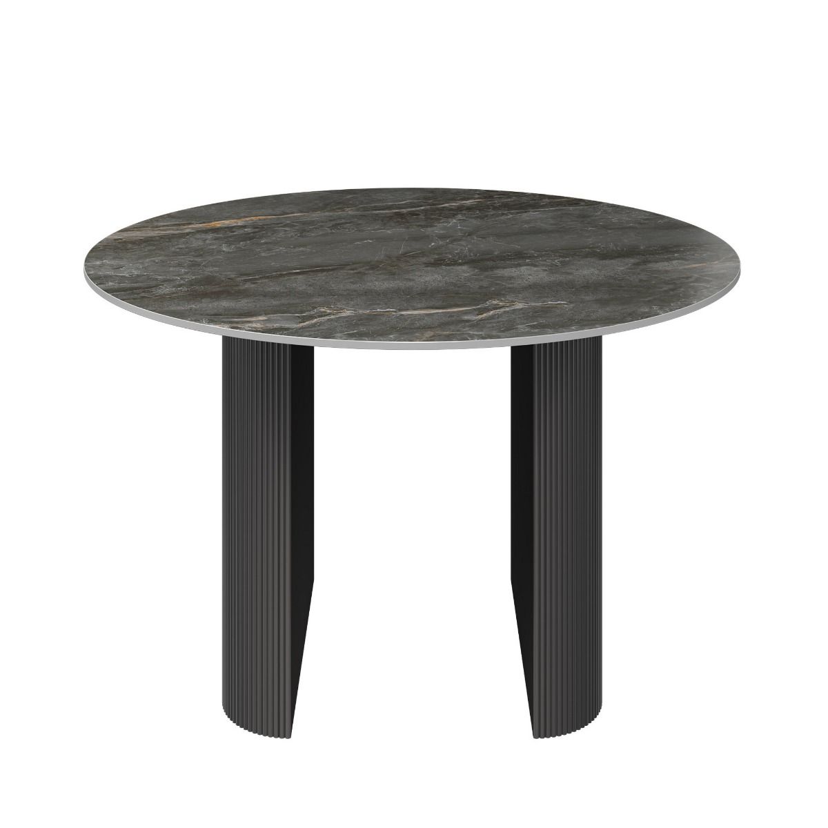 Oakwood Regalia Round Gloss Ceramic Dining Table Set