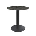 Oakwood Regalia Round Gloss Ceramic Dining Table with Single Stand