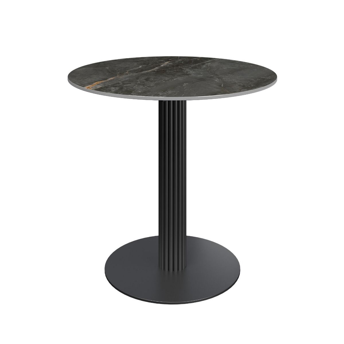 Oakwood Regalia Round Gloss Ceramic Dining Table with Single Stand