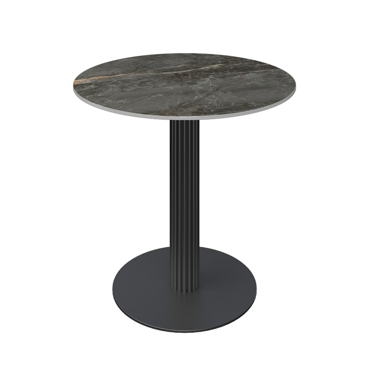 Oakwood Regalia Round Gloss Ceramic Dining Table with Single Stand