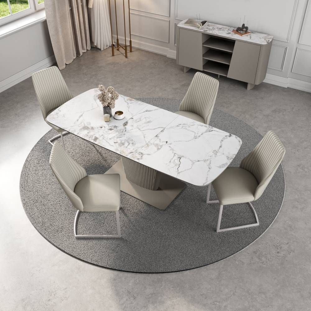Oakwood Castello 160-200cm Ceramic Extending Dining Table Set
