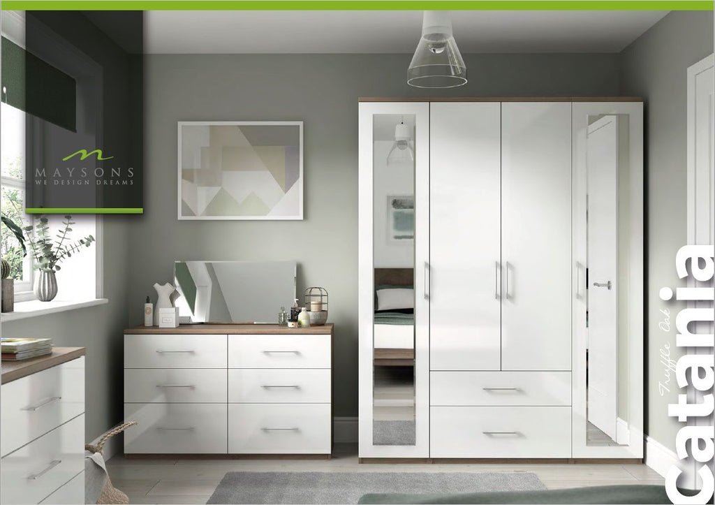 Oakwood Maysons Catania High Gloss Front Bedroom Furniture Range
