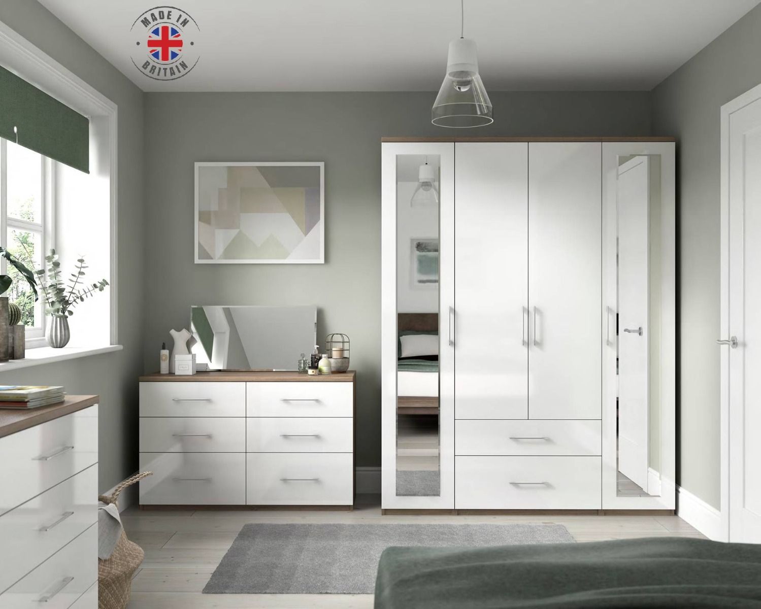 Oakwood Maysons Catania High Gloss Front Bedroom Furniture Range