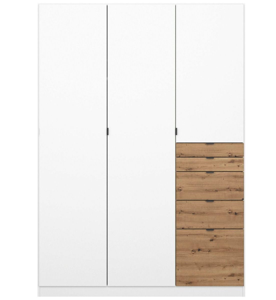 Oakwood Rauch Ontario Alpine White 3 Door Combi Hinged Wardrobe