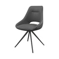 Oakwood 2x Cerella Swivel Leather Dining Chairs