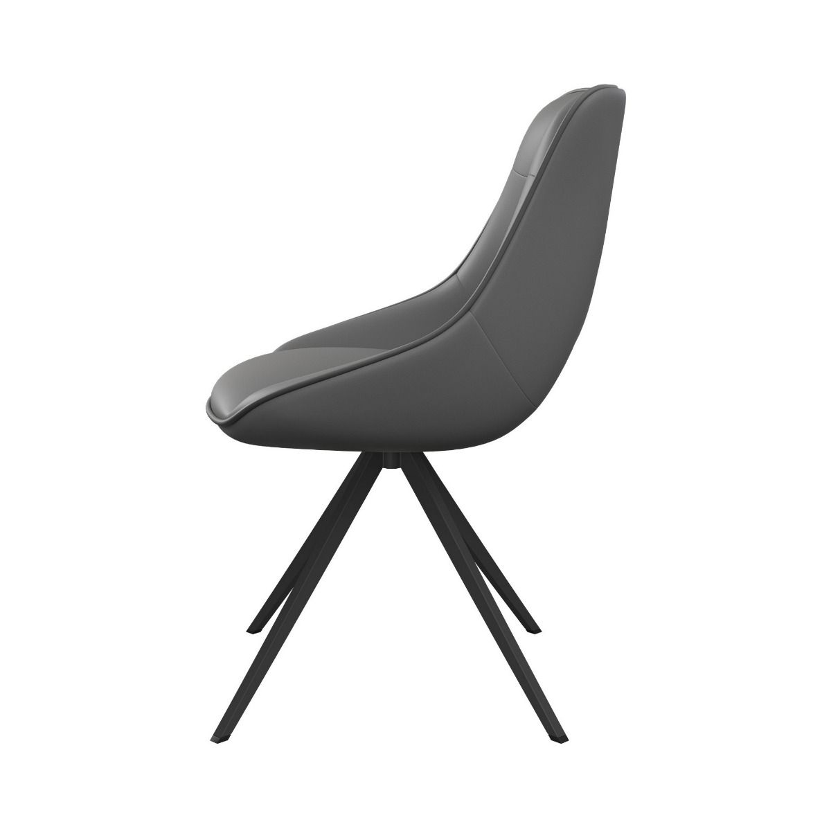 Oakwood 2x Cerella Swivel Leather Dining Chairs