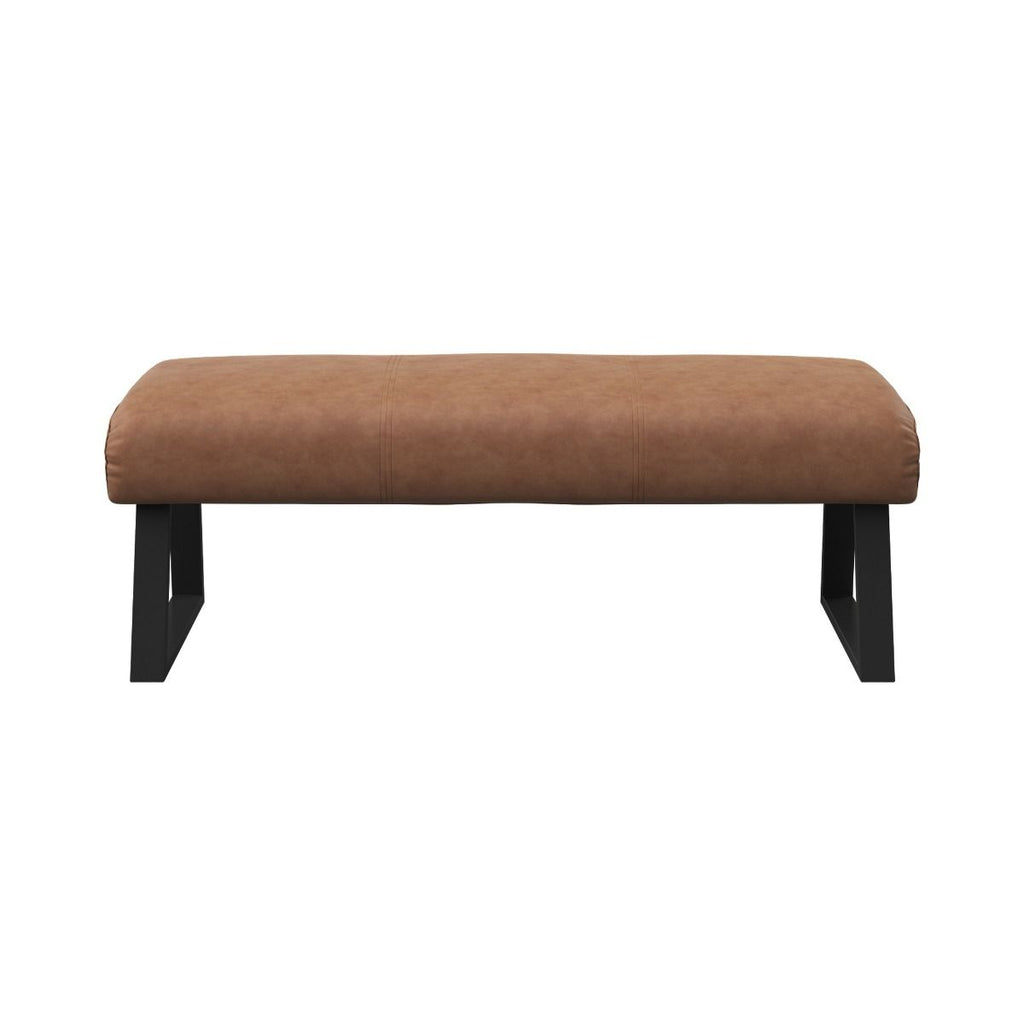 Oakwood Cerella Leather Backless Bench