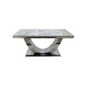 Oakwood Chelsea 1.5M Light Grey Marble Top Dining Table