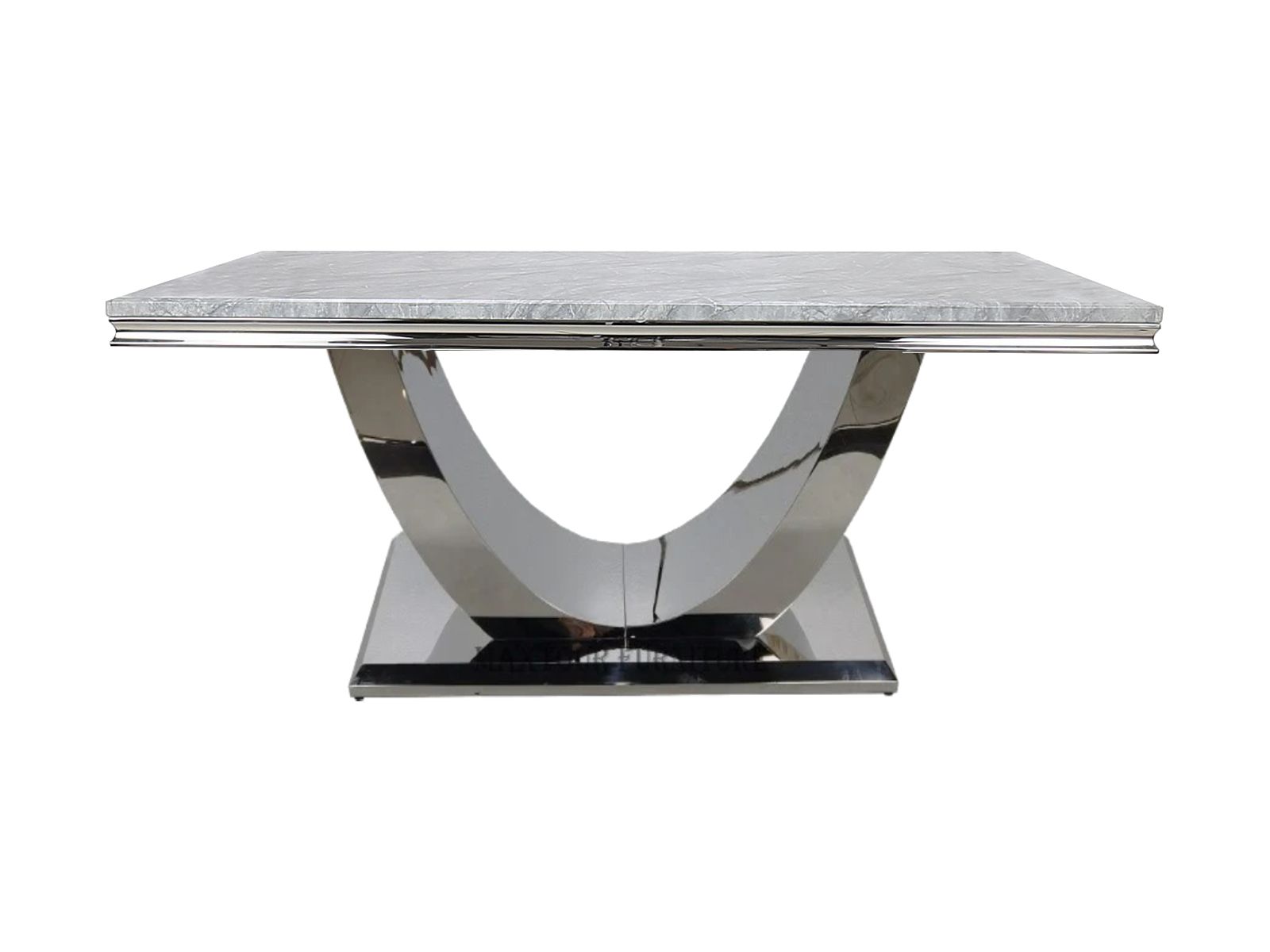 Oakwood Chelsea 1.8M White Marble Top Dining Table