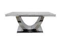 Oakwood Chelsea 2.0M Light Grey Marble Top Dining Table