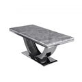 Oakwood Chelsea 1.6M Mix Grey Marble Top Dining Table