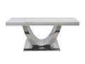 Oakwood Chelsea 1.8M White Marble Top Dining Table