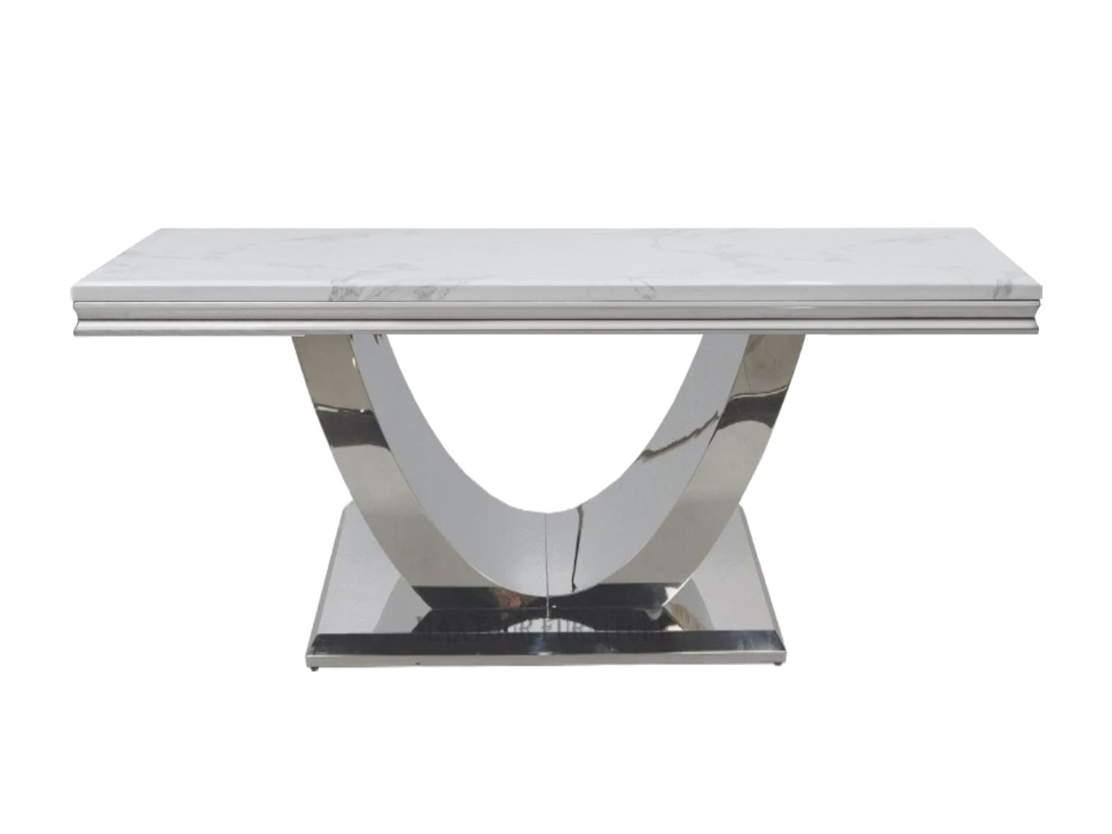 Oakwood Chelsea 2.0M Light Grey Marble Top Dining Table