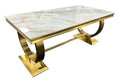 Oakwood Arianna 2.0M Gold Marble Dining Table