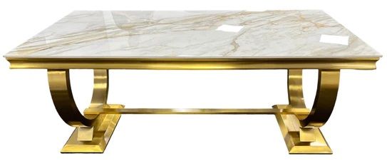 Oakwood Arianna 1.8M Gold Dining Table