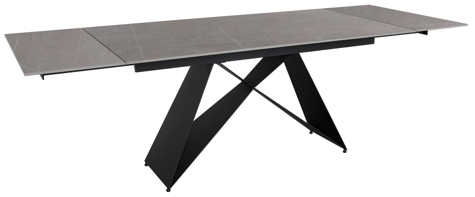 Oakwood Omega Extending Grey Sintered Stone Dining Table Set
