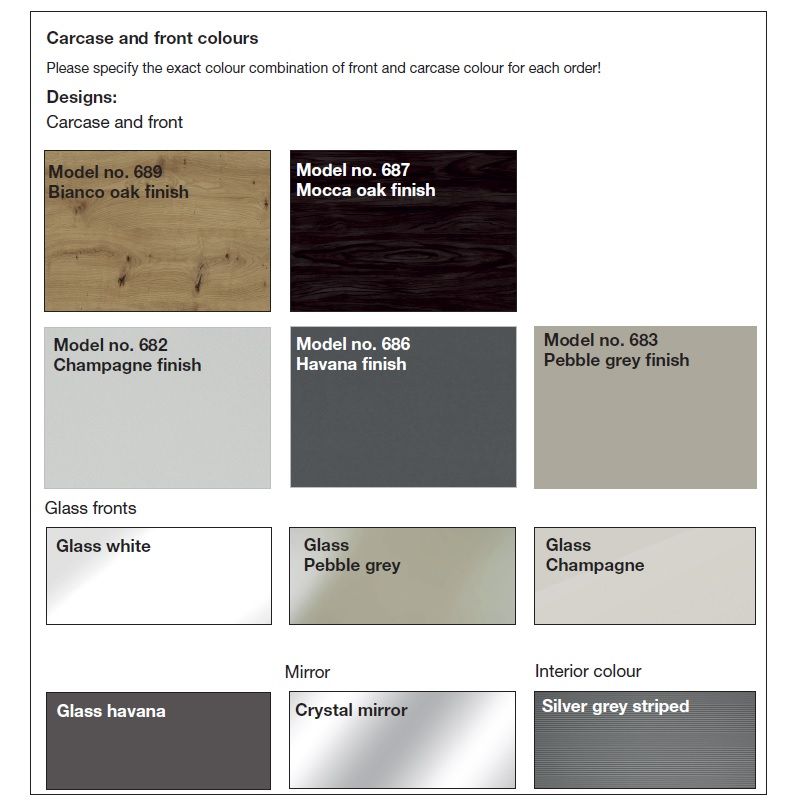Oakwood Wiemann Quito Bianco Oak and Champagne Glass 4 Door Wardrobe - 200CM
