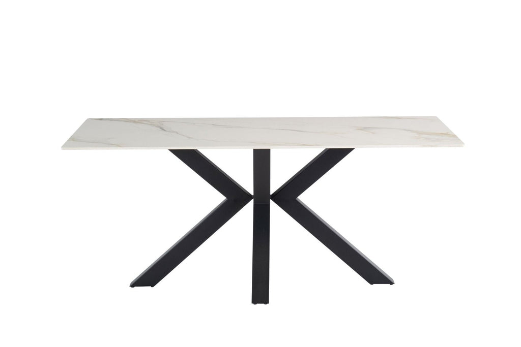 Oakwood Coral 1.8M Kass Gold Sintered Stone Top Dining Table