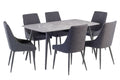 Oakwood Covella Grey Sintered Stone 1.6m Dining Table With Zimini Dining Chairs