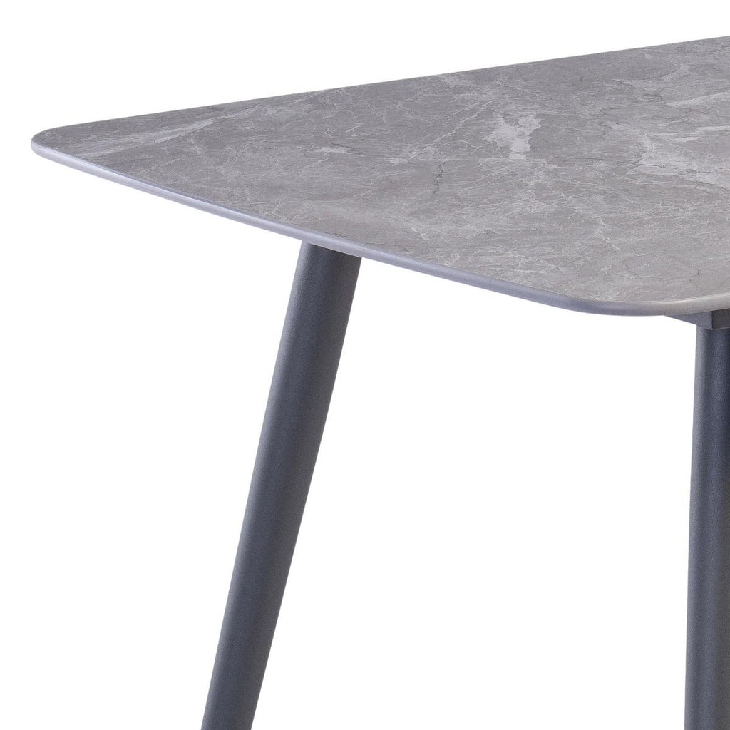 Oakwood Covella Grey Sintered Stone 1.6m Dining Table With Zimini Dining Chairs