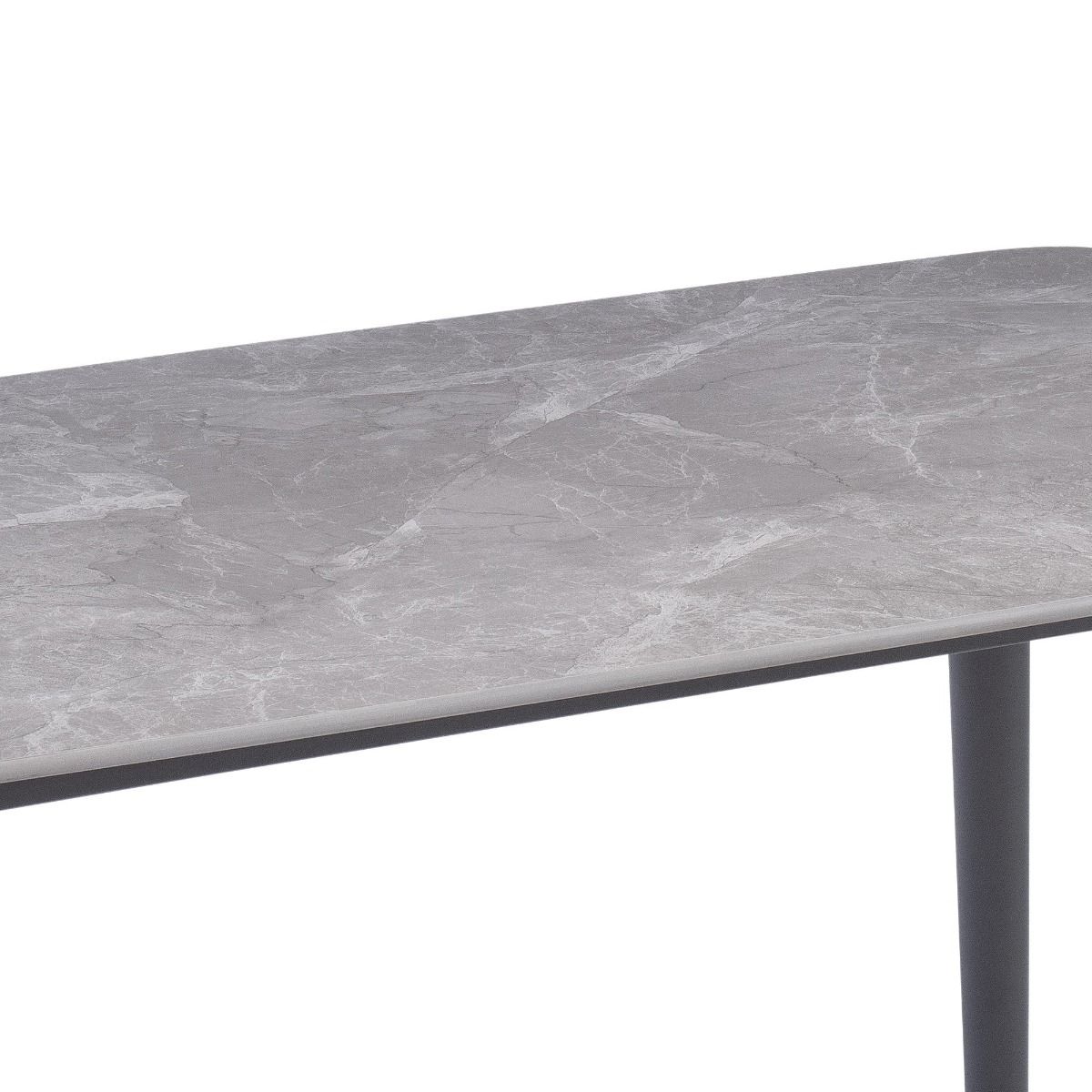Oakwood Covella Grey Sintered Stone 1.6m Dining Table With Zimini Dining Chairs