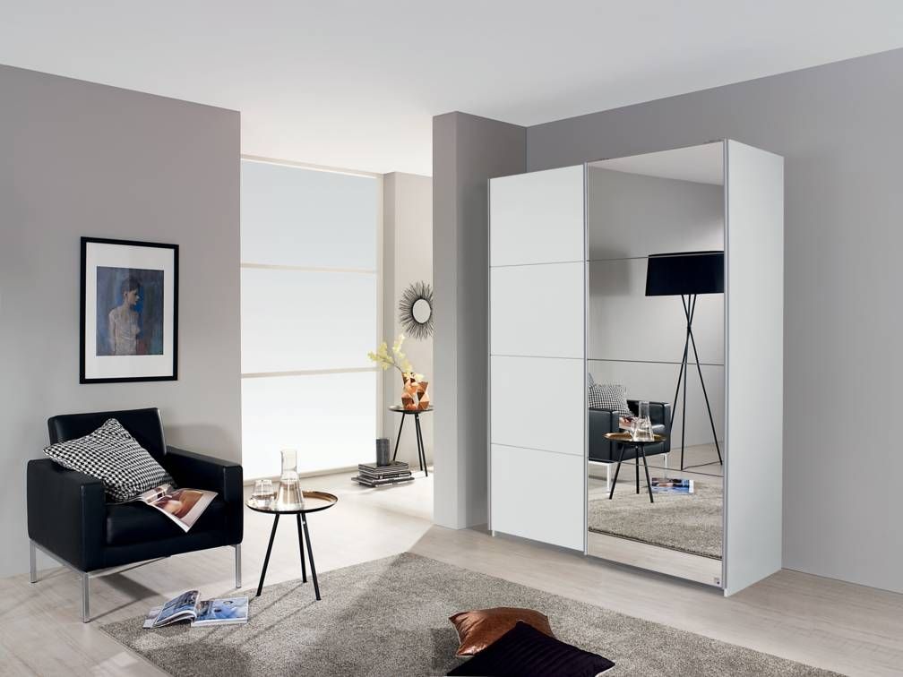 Oakwood Rauch Subito Alpine white & Mirror 2 Sliding Door Wardrobe