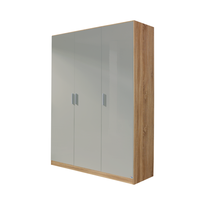 Oakwood Rauch Celle 3 Door Hinged High Gloss Front Wardrobe