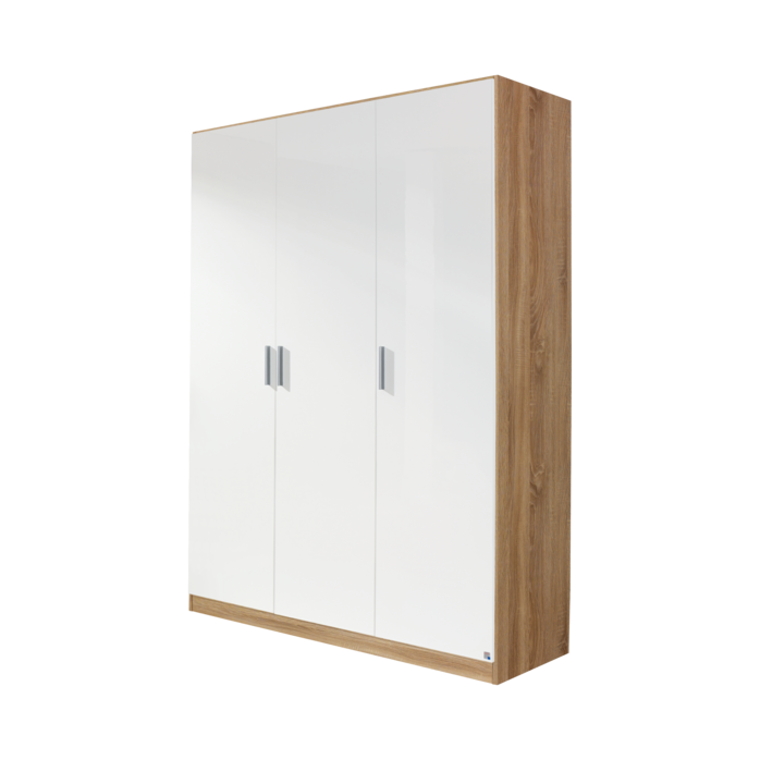 Oakwood Rauch Celle 3 Door Hinged High Gloss Front Wardrobe
