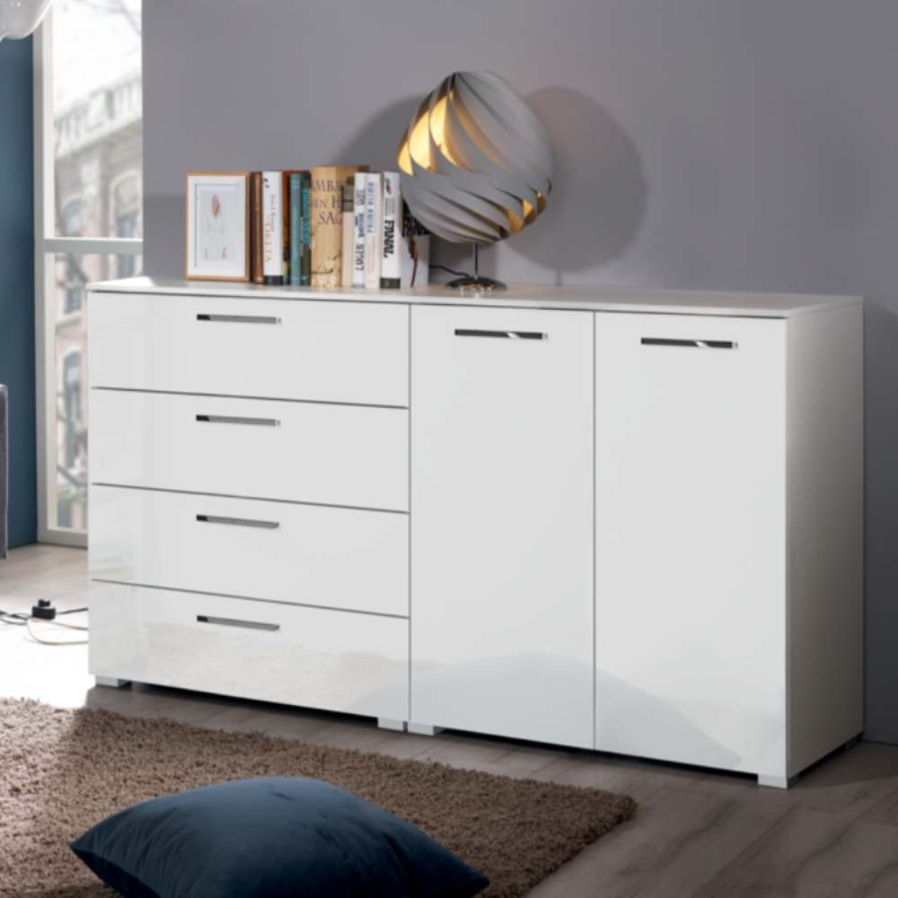 Oakwood Rauch Aldono High Gloss 4 Drawer 2 Door Chest - Choice Of Colour