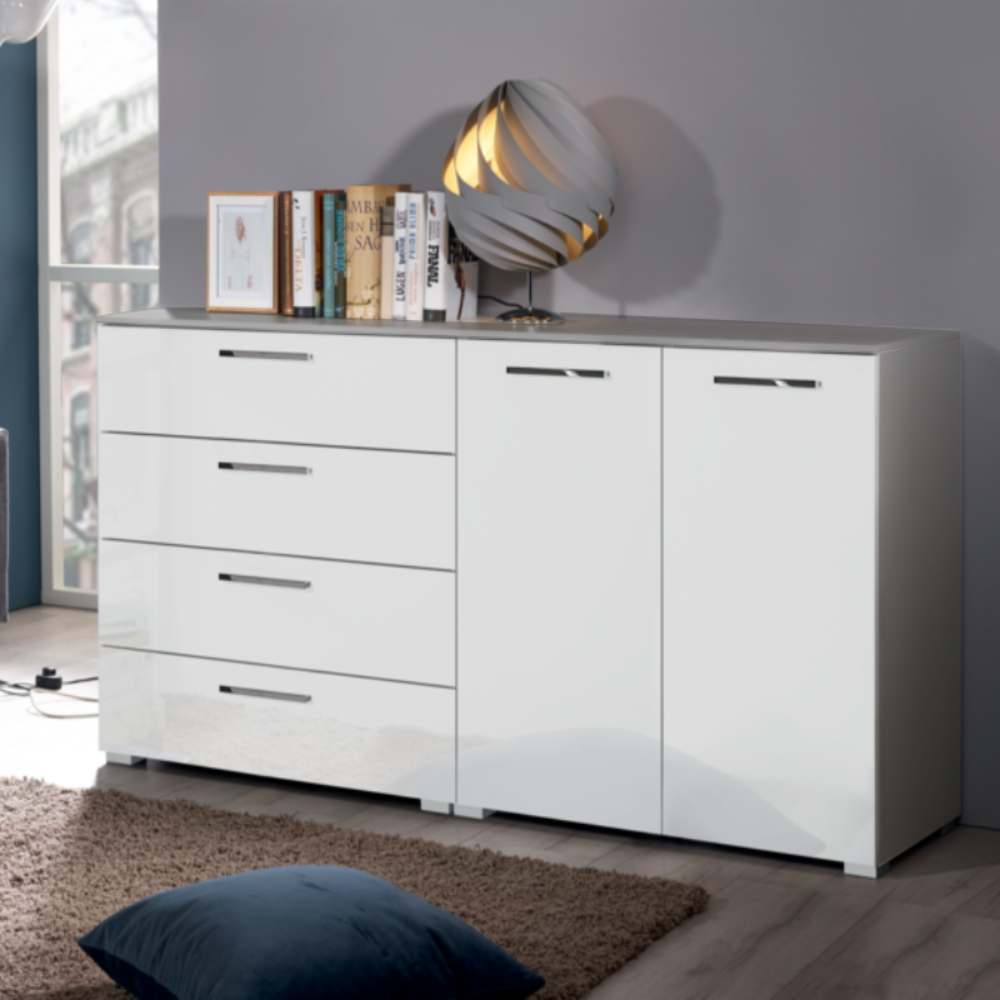 Oakwood Rauch Aldono High Gloss 4 Drawer 2 Door Chest - Choice Of Colour