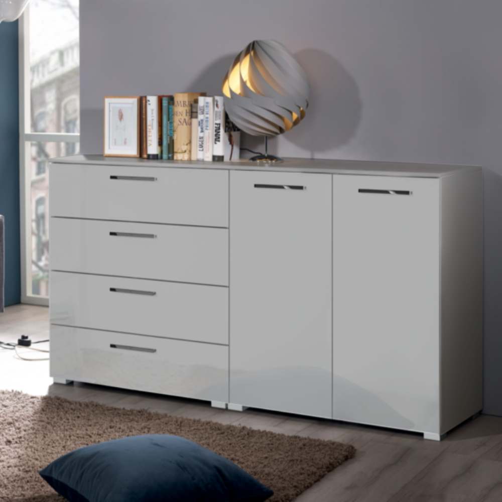 Oakwood Rauch Aldono High Gloss 4 Drawer 2 Door Chest - Choice Of Colour