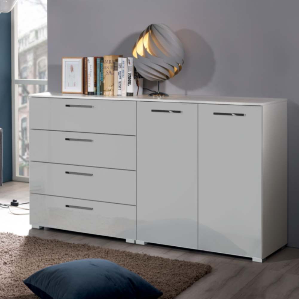 Oakwood Rauch Aldono High Gloss 4 Drawer 2 Door Chest - Choice Of Colour