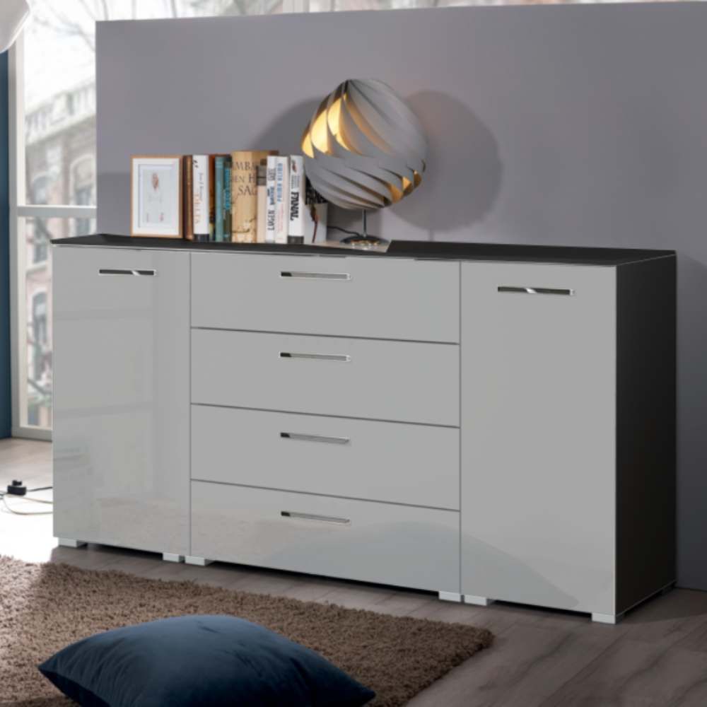 Oakwood Rauch Aldono High Gloss 2 Door 4 Drawer Chest - Choice Of Colour