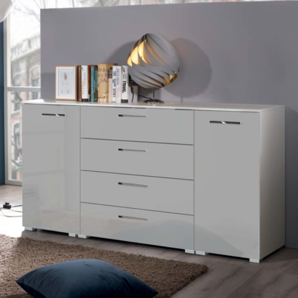Oakwood Rauch Aldono High Gloss 2 Door 4 Drawer Chest - Choice Of Colour