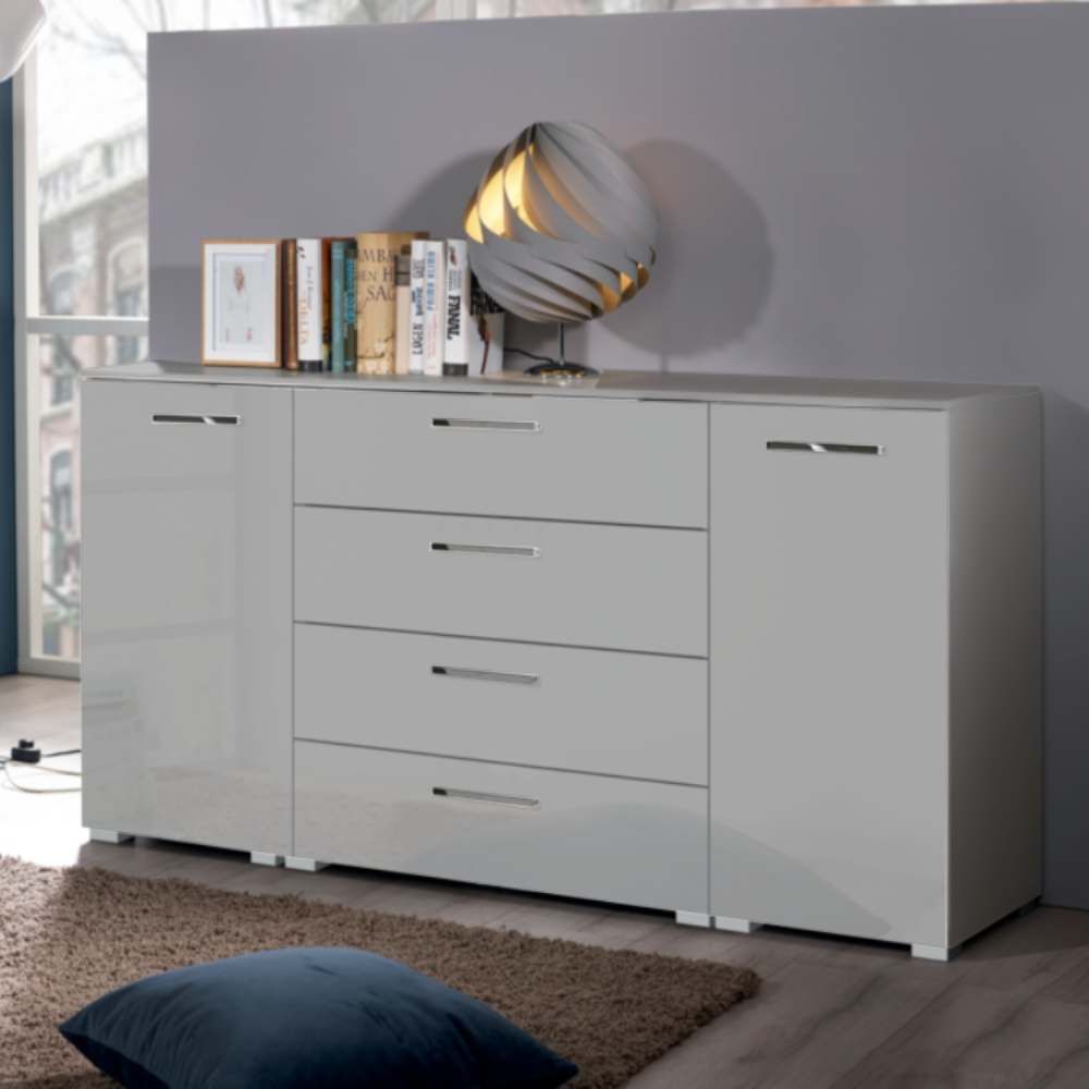 Oakwood Rauch Aldono High Gloss 2 Door 4 Drawer Chest - Choice Of Colour