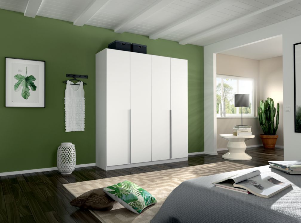 Oakwood Rauch Alabama Alpine White 4 Door Hinged Wardrobe