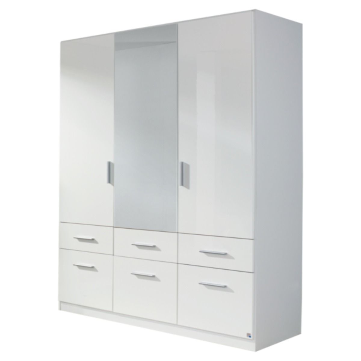 Oakwood Rauch Celle 3 Door 6 Drawer Hinged Door Combi Wardrobe With Top Unit
