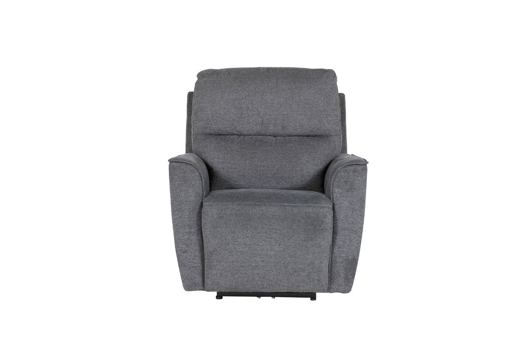 Oakwood Cyrus 3 Seater Charcoal Fabric Electric Recliner Sofa With Charging Consoles