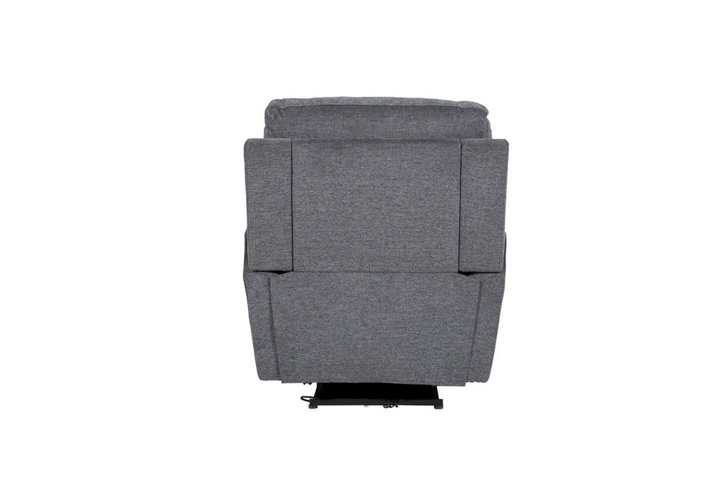 Oakwood Cyrus 3 Seater Charcoal Fabric Electric Recliner Sofa With Charging Consoles