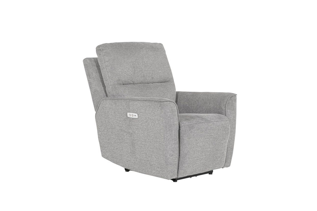 Oakwood Cyrus 3 Seater Natural Fabric Electric Recliner Sofa With Charging Consoles
