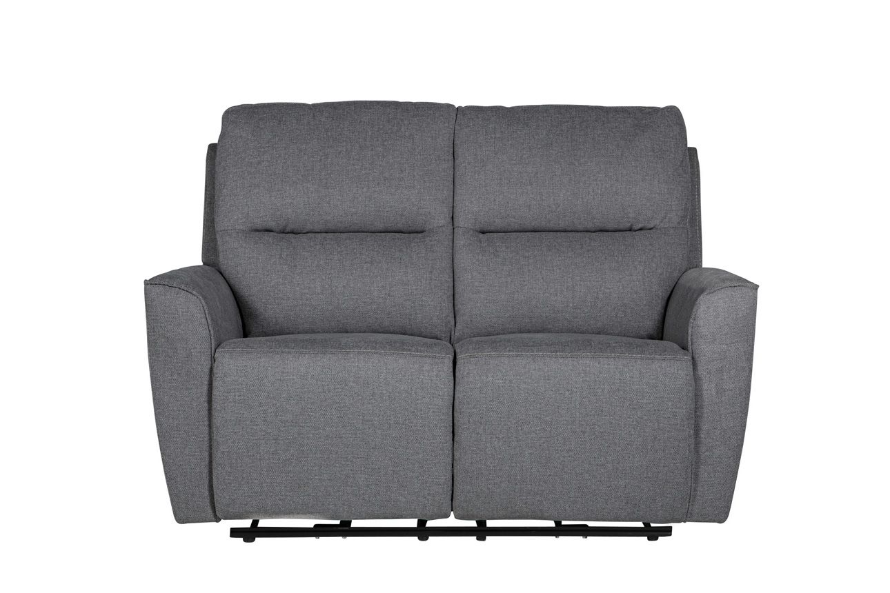 Oakwood Cyrus 3 Seater Charcoal Fabric Electric Recliner Sofa With Charging Consoles