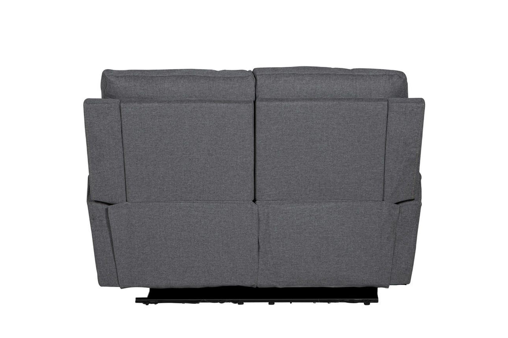 Oakwood Cyrus 3 Seater Charcoal Fabric Electric Recliner Sofa With Charging Consoles