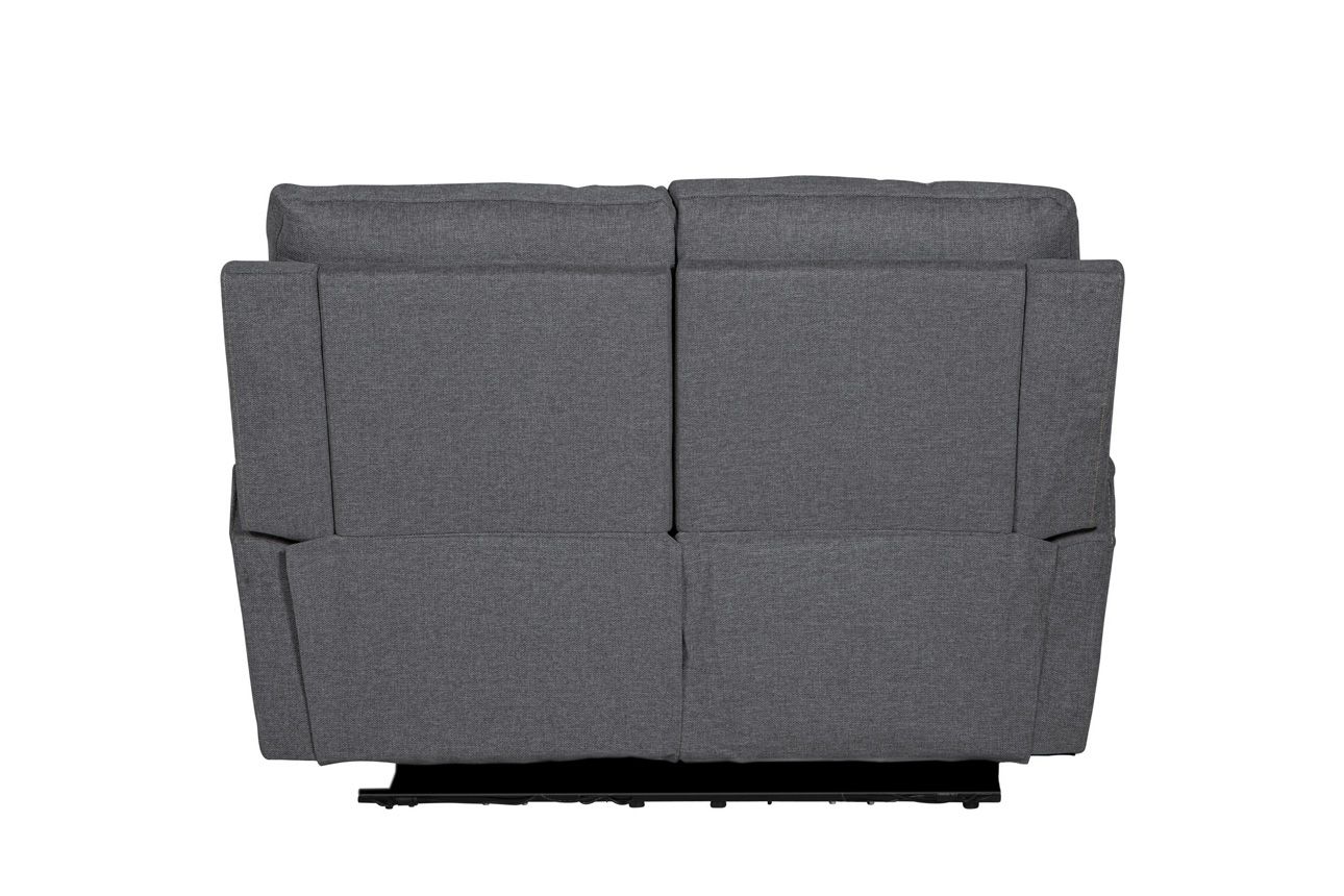 Oakwood Cyrus 3 Seater Charcoal Fabric Electric Recliner Sofa With Charging Consoles