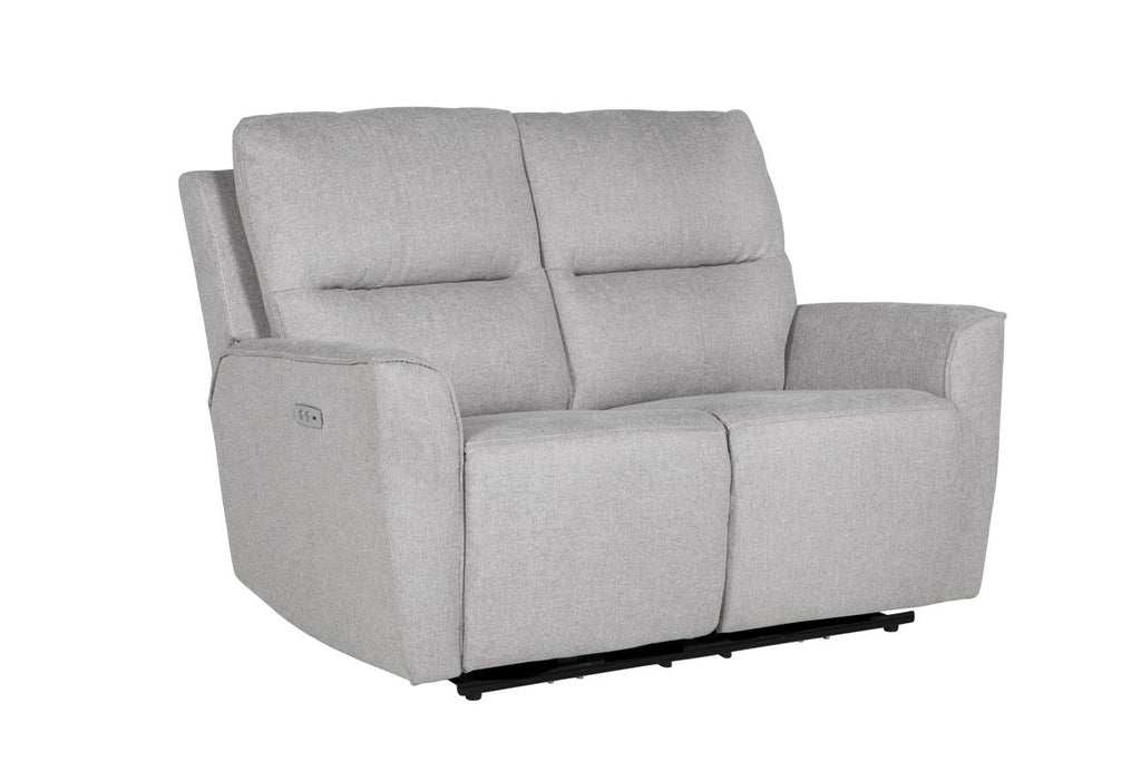 Oakwood Cyrus 3 Seater Natural Fabric Electric Recliner Sofa With Charging Consoles