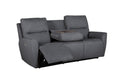 Oakwood Cyrus 3 Seater Charcoal Fabric Electric Recliner Sofa With Charging Consoles