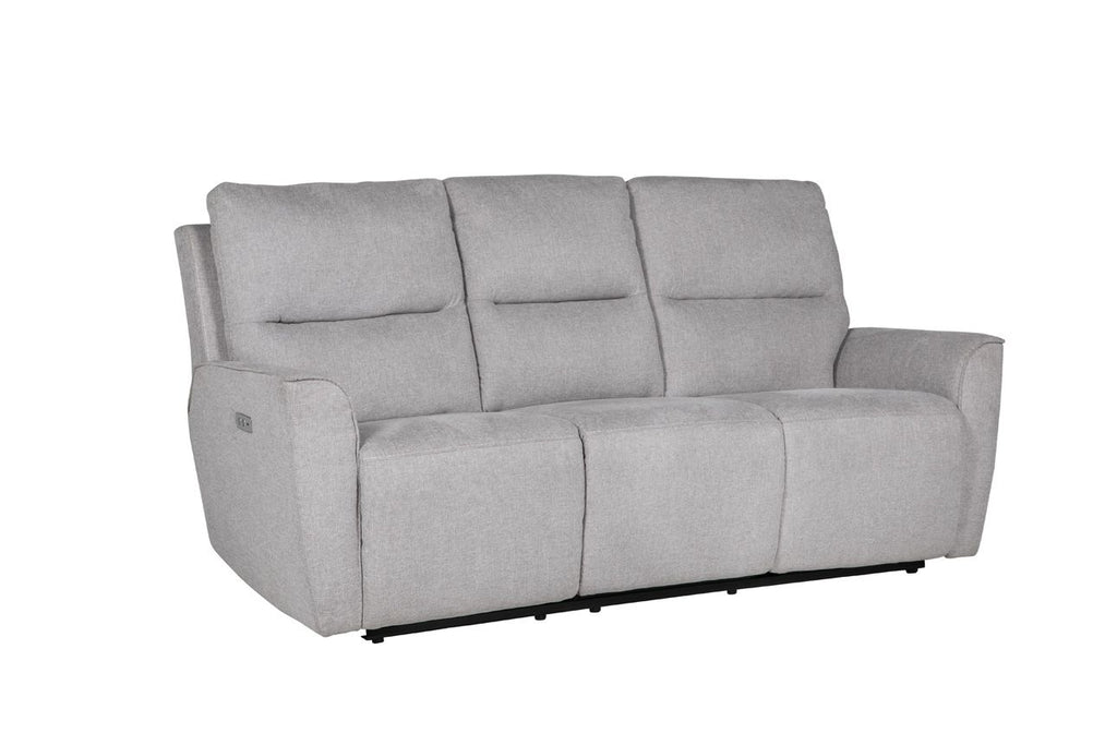 Oakwood Cyrus 3 Seater Natural Fabric Electric Recliner Sofa With Charging Consoles