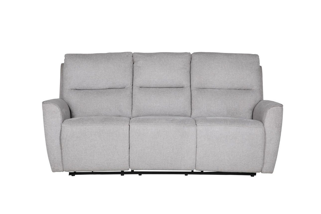 Oakwood Cyrus 3 Seater Natural Fabric Electric Recliner Sofa With Charging Consoles