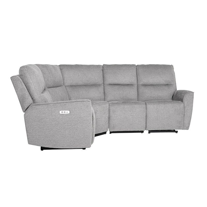 Oakwood Cyrus Natural Fabric Electric Recliner 2C1 Modular Corner Sofa