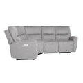 Oakwood Cyrus Natural Fabric Electric Recliner 2C1 Modular Corner Sofa